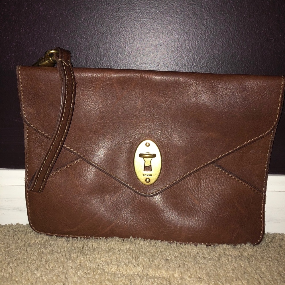 Fossil Leather envelop clutch
